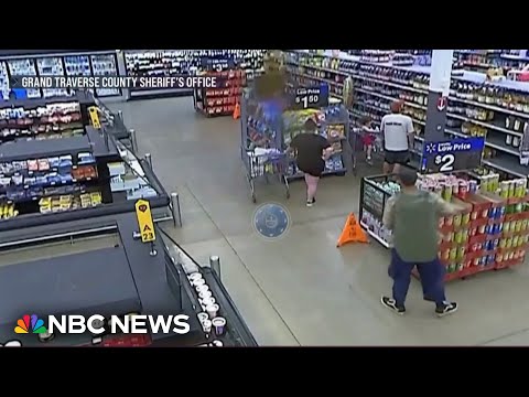 YouTube video thumbnail: Chilling New Surveillance Video Shows Stabbing Spree at Michigan Walmart