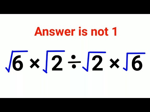 √6×√2÷√6×√2 The answer is not 1. Many got it wrong! A nice Math Test #math #percentages #ukraine