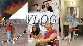 VLOG: Girl's Trip to Arizona, Hot Air Balloon Ride & BTS of  Content Creator!