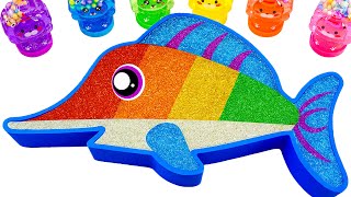 ASMR Slime Video l How To Make Rainbow Swordfish Bathtub With Glitter Slime | Best Of Yo Yo Idea