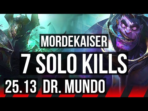 MORDEKAISER vs DR. MUNDO (TOP) | 7 solo kills, 9/3/7 | EUW Master | 25.13