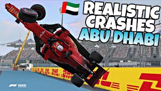 F1 REALISTIC CRASHES ABU DHABI!