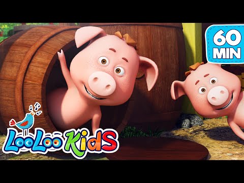 🐷 "This Little Piggy" and More 1 Hour Kids' Songs | LooLoo Kids 🐷