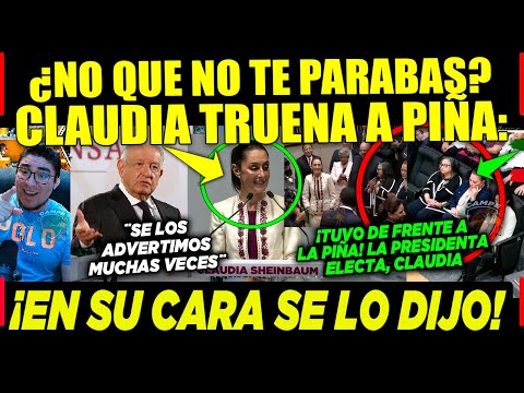 AMLO JUEVES ¿NO QUE NO TE PARABAS? CLAUDIA SHEINBAUM ¡EN SU CARA SE LO DICE A LA PIÑA!