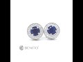 Viola Stud Earrings Blue Spinel and White Zircon Stones