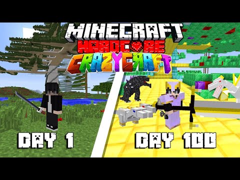 MÌNH SINH TỒN 100 NGÀY TRONG MINECRAFT CRAZY CRAFT SIÊU KHÓ !!