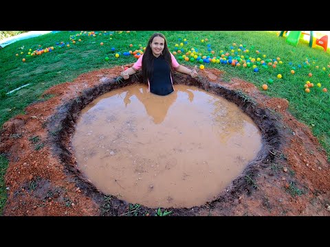 TANTANGAN Kolam Renang Lumpur | Hai teman-teman
