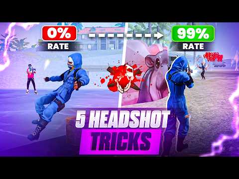 Top 5 Best Headshot Tricks ☠️🔥 Free Fire 99% Headshot Rate Tips & Tricks 2025 !!