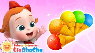 Es Krim Lezat 🍧🍦| Lagu Es Krim | Warna-warni | Lagu Lucu | Lagu Anak | LiaChaCha Bahasa Indonesia