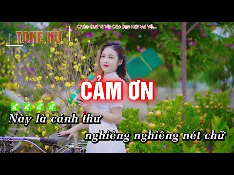 [ KARAOKE ] Cảm Ơn Tone Nữ | Nhạc Tết Remix chậm Dễ Hát | Hoàng Dũng Karaoke