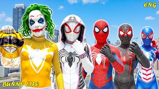 What If 10 SPIDER-MAN in 1 HOUSE ??? || Criminal JOKER impersonates Yellow-spider ( Live Action )