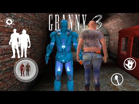 Playing as Ironman and Bob in Granny3 New House | Granny And Grandpa Killed | Train Escape Gameplay