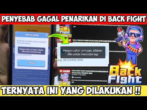 SOLUSI GAGAL PENARIKAN SALDO DI GAME BACK FIGHT| INI PENYEBAB PENGECUALIAN JARINGAN ERROR!!
