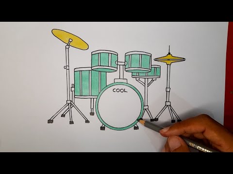 Tutorial Menggambar Drum Set Lengkap Untuk Pemula