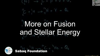 More on Fusion and Stellar Energy