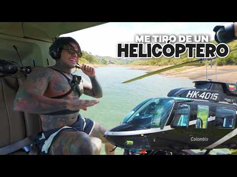 Salto de un HELICÓPTERO a 20 metros (sale mal) | Yeferson Cossio