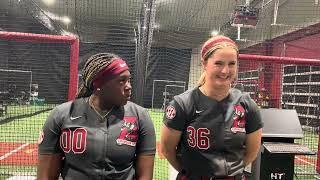 Vic Moten and Ambrey Taylor after Alabama beat No. 1 Texas