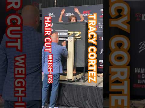 Tracy Cortez ufc HAIR CUT weigh-ins vs Rose Namajunas #tracycortez #vs #rosenamajunas #weighins #ufc