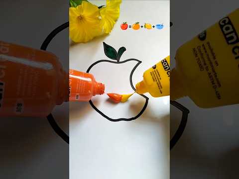 Apple coloring 🍎🍎🍏🍏 #colormixing #art #shortvideo #shorts