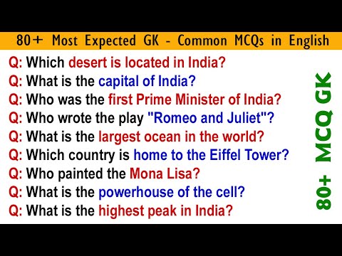 Top Easy GK Questions with Answers | 88 GK -  General Knowledge Questions | Easy GK MCQs | India GK