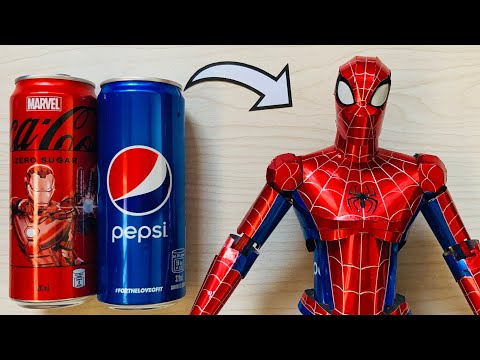 Homemade Armored Spider-Man Using Soda Cans | SAVE THOSE CANS❤️💙♻️