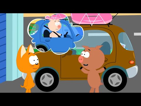 Котенок и автомойка 🚜😺 – Настоящий загар – Серия 9 | Мультик для детей про машинки