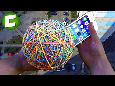 ТЕЛЕФОН В ПОПРЫГУНЧИКЕ с 5 ЭТАЖА - МОЖЕТ ЛИ ПОПРЫГУНЧИК ЗАЩИТИТЬ IPHONE с высоты 15 метров?