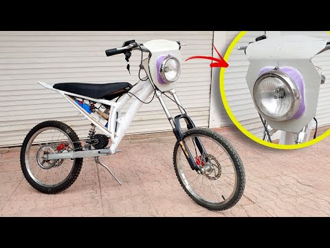 Making DIY Dirt Bike Head Light and Horn - Elektirikli bisiklete lamba ve korna