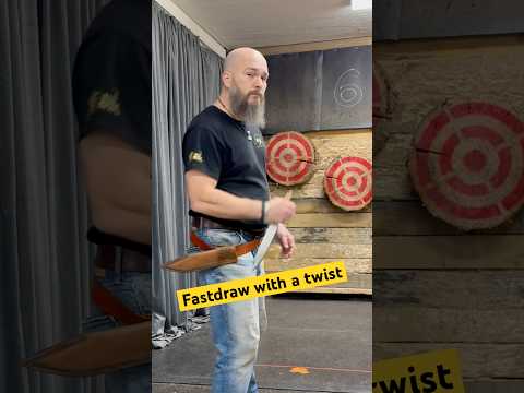 World Champion Knife Thrower Tests a Wild New Fast Draw Trick!