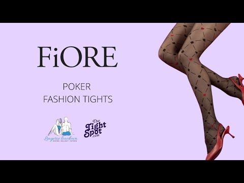 Fiore Poker Fashion Tights | Patterned Sheer Tights