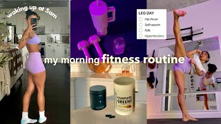 my 6am workout routine vlog | as a martial arts gym girl, leg day, training like an athlete