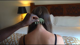 He Attempts ASMR on Me! 🤭✨ Hair Play, Brushing, Head/Shoulder Oil Massage (We Take Turns)