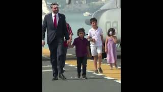 JD Vance and his three children arrive aboard USS Kearsarge for International Naval Review