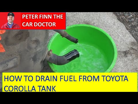 How to drain fuel from Toyota Corolla tank. Years 2000 to 2023