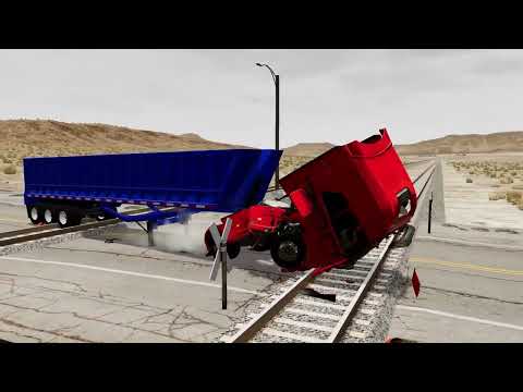 Cars vs Bridge vs Spinner vs Train Track in BeamNG Drive Challenge Ends in Total Destruction!