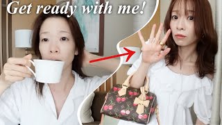 【GRWM】旅先のホテルで朝の準備！一緒に出掛ける準備しよう！Get ready with me!