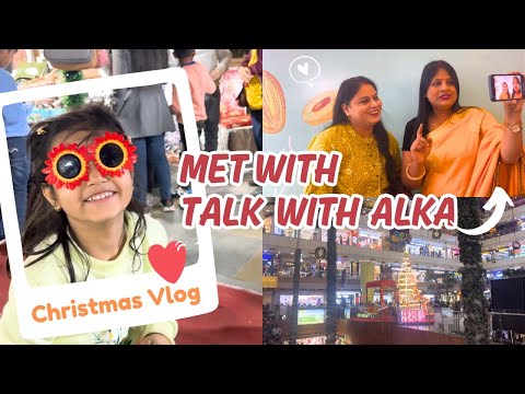 Met Alka Jaiswal (Talk with Alka) @TalkaWithAlka  | Christmas Party | Gaur City Mall