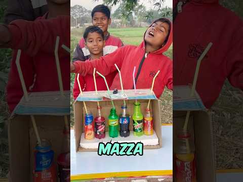 Drink and Guess the softdrink 🤪#challenge #tricky #funny #game #drinks #softdrink #softdrink #iq