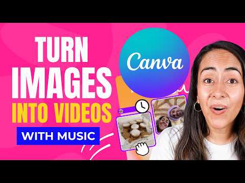 How to Make VIDEO with Pictures and Music | Easy Canva Tutorial