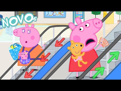 Peppa Pig Português Brasil 🎢 Escadas Rolantes  🛗 NOVO Contos da Peppa Pig