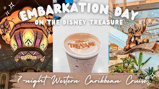 Embarkation day on the Disney treasure 