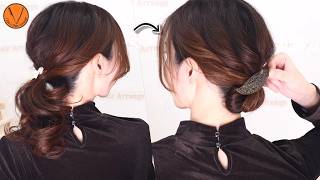 【簡単！夏ヘアアレンジ】ふんわり上品なポニーテールからまとめ髪に大変身