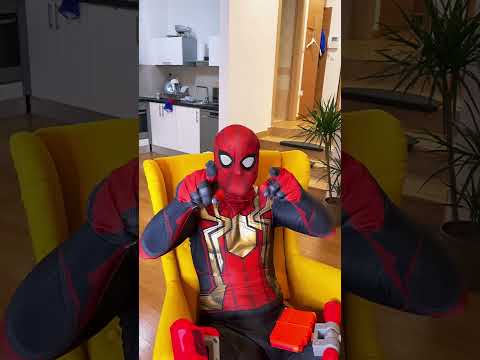 *SPIDER-MAN WINS A NERF GUN BATTLE #shorts SuperheroTV