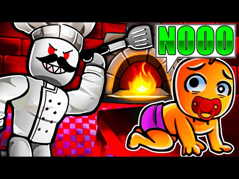 UN CHEF MALVADO ME QUIERE COCINAR! - BEBÉ AL HORNO - ROBLOX