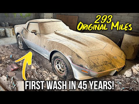 293 Original Miles: Corvette Pace Car BARN FIND | First Wash in 45 Years! | Satisfying Restoration