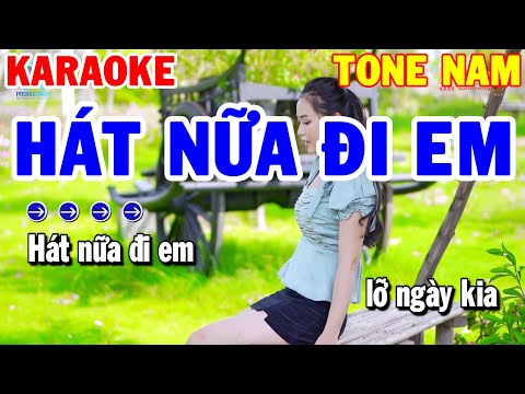 Karaoke Hát Nữa Đi Em Tone Nam | Nhạc Sống Trữ Tình Rumba Beat Hay | Thanh Hải