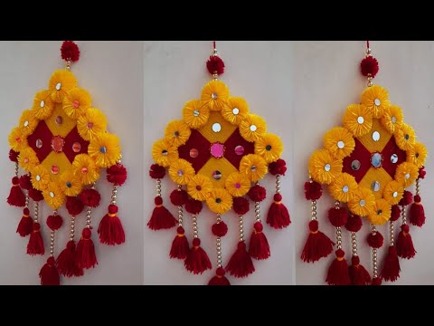 DIY Wall Hanging || Wool Craft || DIY Room Decor || Diwali Decoration #diwali #diy #easy