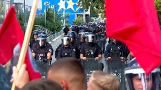 YouTube video thumbnail: Anger Over Thaçi War Crimes Sentence Spills Into Protests at Kosovo EU Mission
