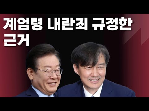 계엄령이 내란죄라고 규정한 근거의 답변