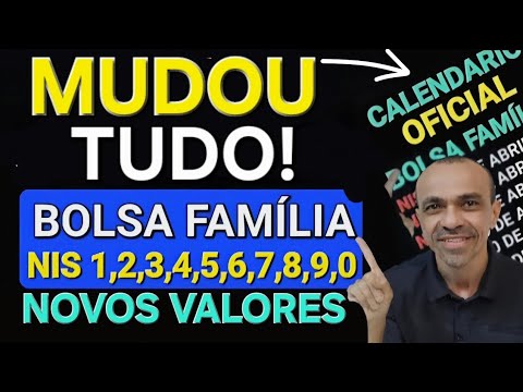 MIDOU TUDO! NOVOS VALORES E MUDANÇA DO NIS 1,2,3,4,5,6,7,8,9,0 DO BOLSA FAMÍLIA